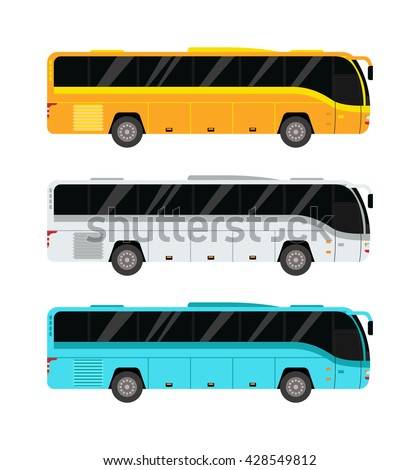 City public bus and vehicle transportation city bus vector Royalty-Free Stock Photo #428549812