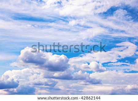 Background of bright blue sky.