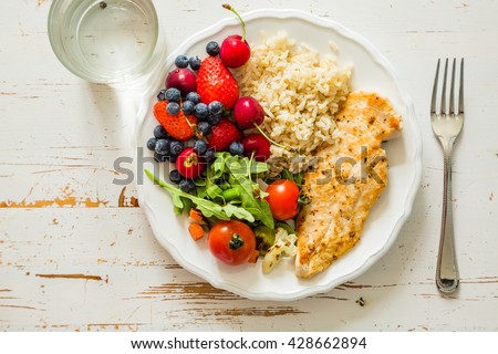 My plate - portion control guide Royalty-Free Stock Photo #428662894