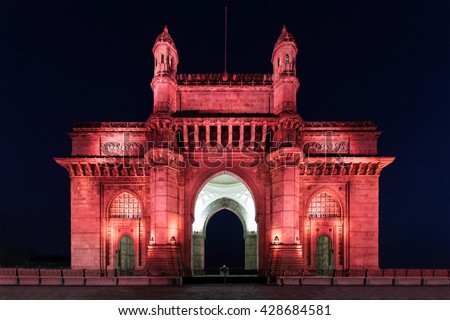 The Gateway of India in Mumbai, India Royalty-Free Stock Photo #428684581