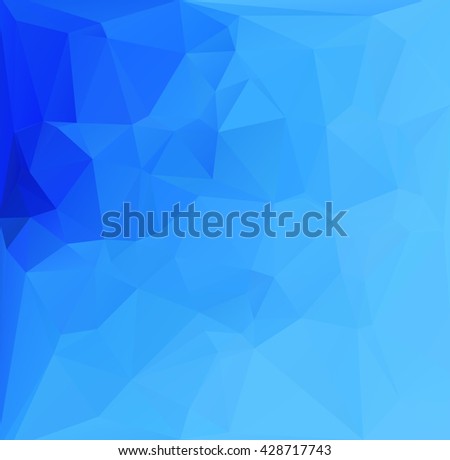 Blue Polygonal Mosaic Background, Creative Design Templates