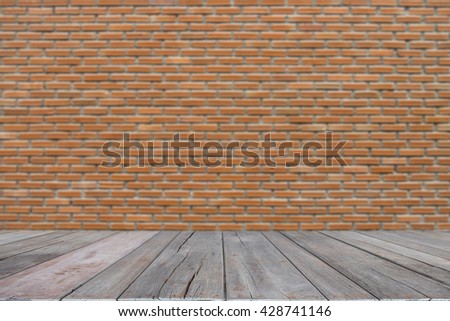 
old interior with brick wall For design with copy space for text or image.