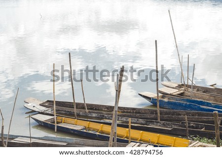 Wooden boat on water