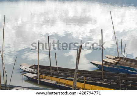 Wooden boat on water