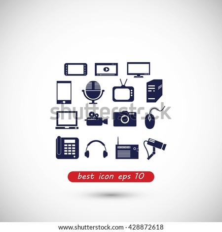 series icon set and mobile devices.