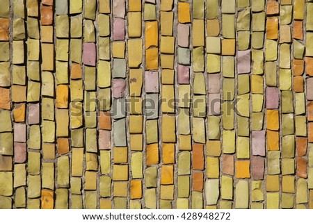Colorful glass mosaic wall background