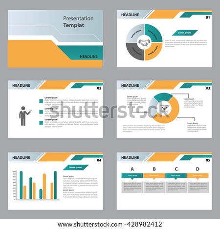 Abstract vector presentation templates Infographic elements flat design set for brochure flyer leaflet marketing