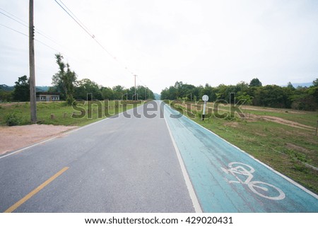 Bike lane ,the way to natural in KhaoYai national park Thailand