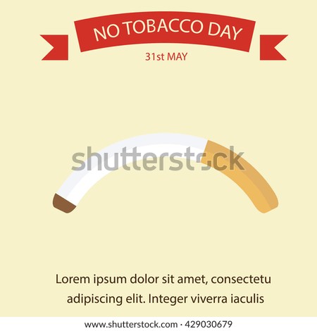 World No Tobacco Day. No Smoking campaign poster template.