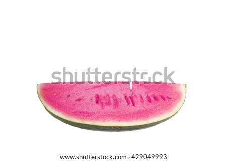 Fashion watermelon isolated on white background. Summer color. Minimalism.