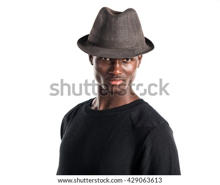 Handsome black man posing