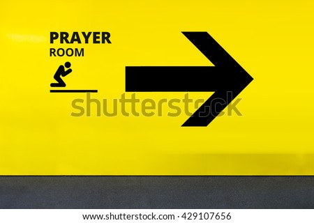 Airport Sign With Prayer room Icon