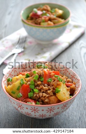 Buckwheat Porridge With Chicken And Vegetables