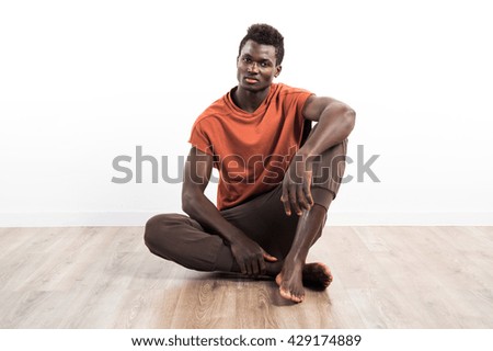 Handsome black man posing