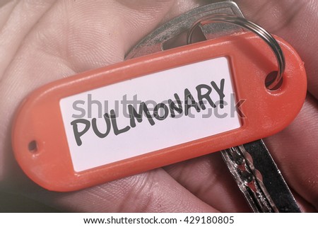 PULMONARY word written on key chain