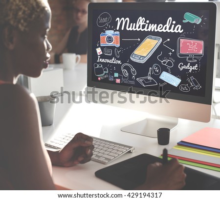 Multimedia Communication Digital Content Concept