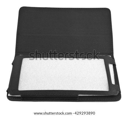 tablet case isolated on white background closeup