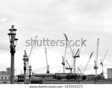 Cranes in shipyard