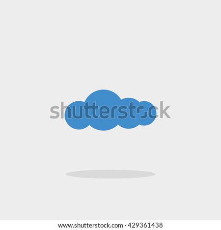Cloud overcast weather vector Web icon