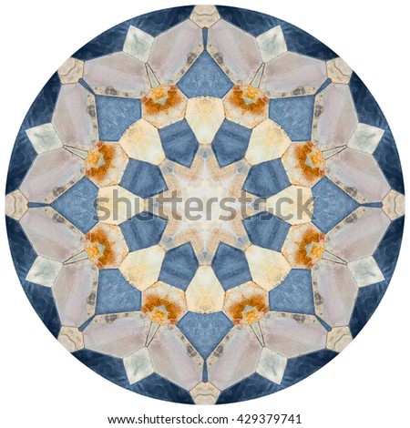 Abstract background pattern made from Rock, Kaleidoscope pattern, endless pattern for wallpaper.