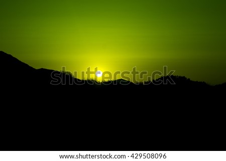 Green sunset shade