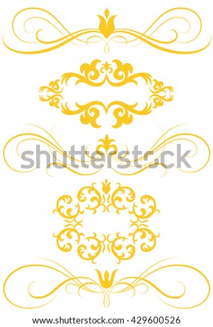 Floral frames and rules
Textured ornate frames, decorative ornaments, flourish and scroll element