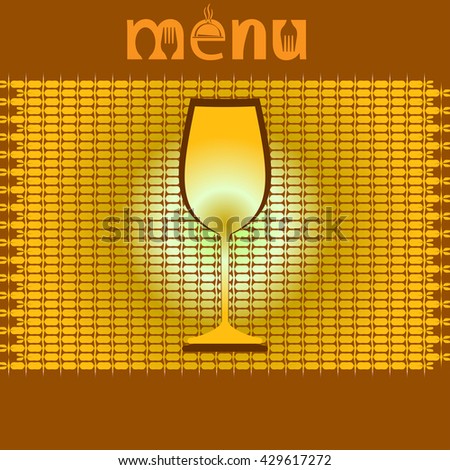 Wine Menu Card Design Template Vector Illustration