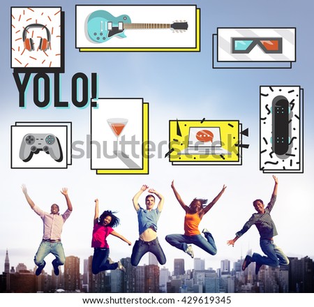 Youth Culture Free Yolo Trendy Teenage Concept
