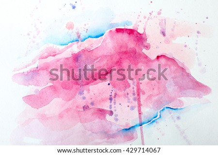 Abstract watercolor background for textures and backgrounds. Hand painted art.