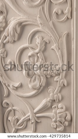 gypsum products, pattern, ornament on a black background