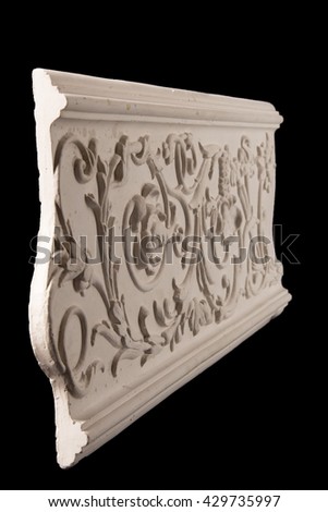 gypsum products, pattern, ornament on a black background