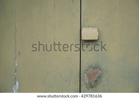 Old wooden door yellow