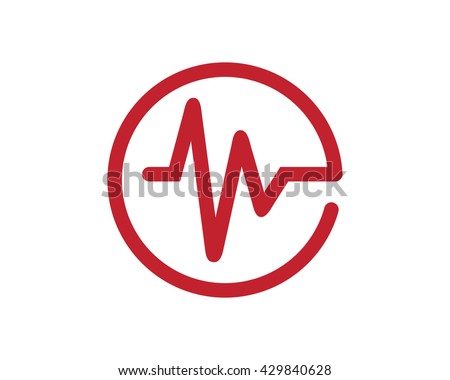 red heart line medical medicare clinic pharmacy health image vector 