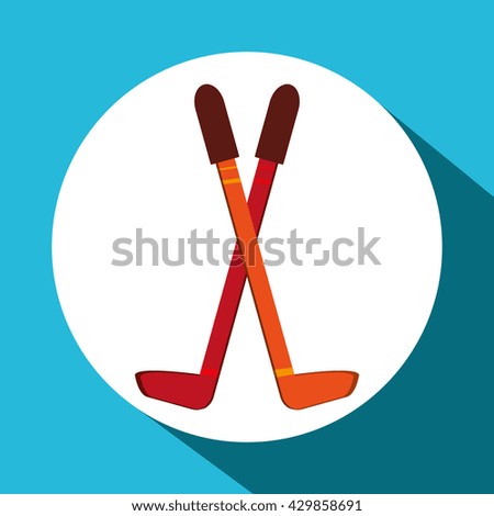Winter design. Sport icon. Colorful illustration 