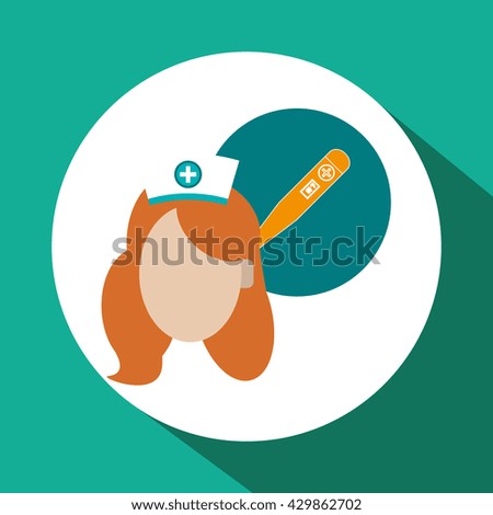 Medical care design. Health care icon. Isolated illustration , vector
