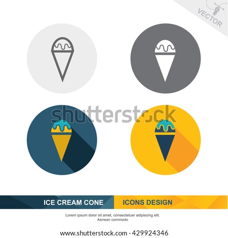 ICE CREAM CONE icon vector design
