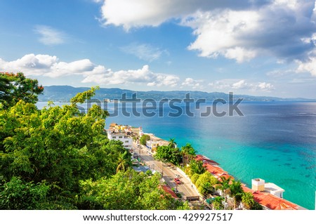 Jamaica island, Montego Bay, Caribbean Sea. Royalty-Free Stock Photo #429927517