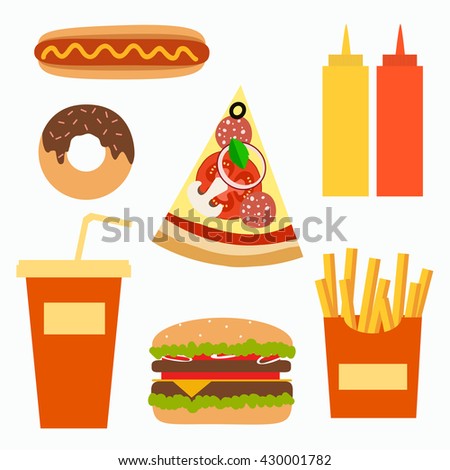 Fast food background concept