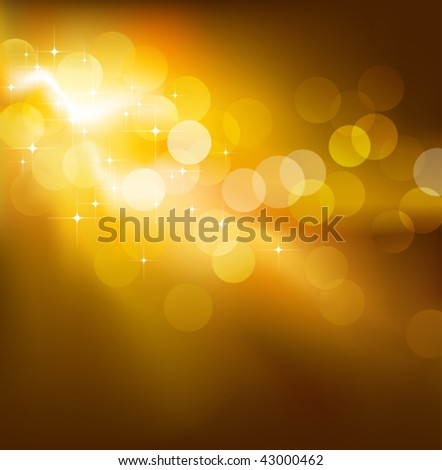 Golden festive lights. Vector illustration. (Rgb-model). Royalty-Free Stock Photo #43000462