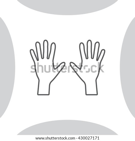 Hand line icon vector
