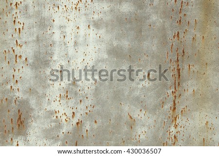 Rusty spotted painted metal texture background. Copy space for image or text.