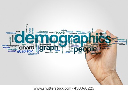 Demographics word cloud concept