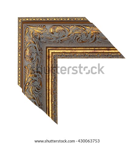 Decorative frame corner isolated