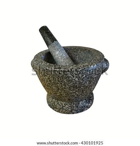 Mortar and Pestle isolated on a white background
