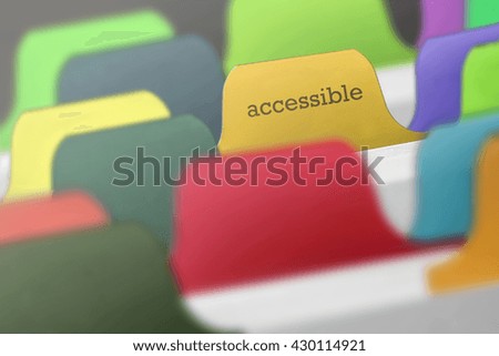 accessible word on index card