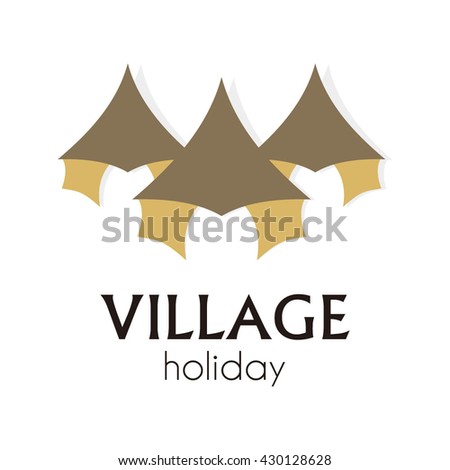 village holiday Living house of roof abstract vector and logo design or template real estate business icon of company identity symbol concept