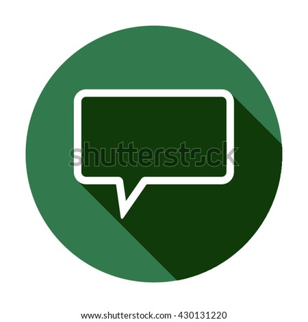 Speech bubble  icon,  isolated. Flat  design.