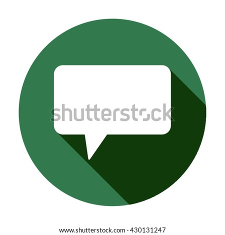 Speech bubble    icon,  isolated. Flat  design.