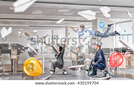 Crazy office life Royalty-Free Stock Photo #430199704