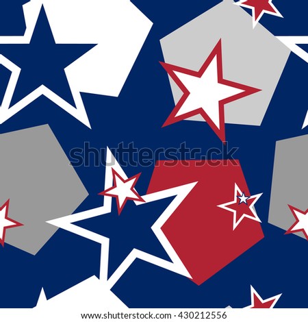 Seamless Pattern with stars. Background for US Independence Day.
